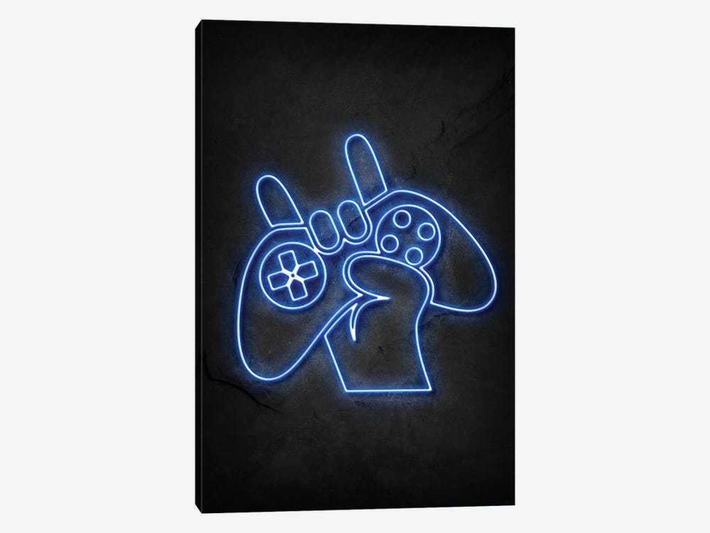Game On Neon by Durro Art 1-piece Canvas Artwork