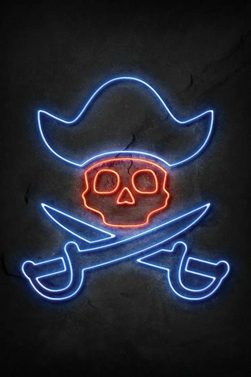 Pirate Skull Neon