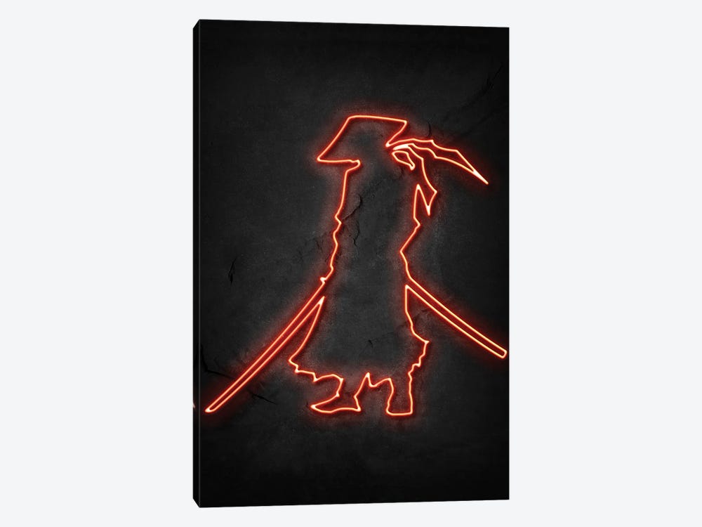 Samurai Neon by Durro Art 1-piece Canvas Print