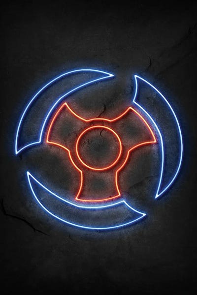 Shuriken Neon by Durro Art metal wall art