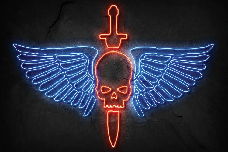 Skull And Wings Neon