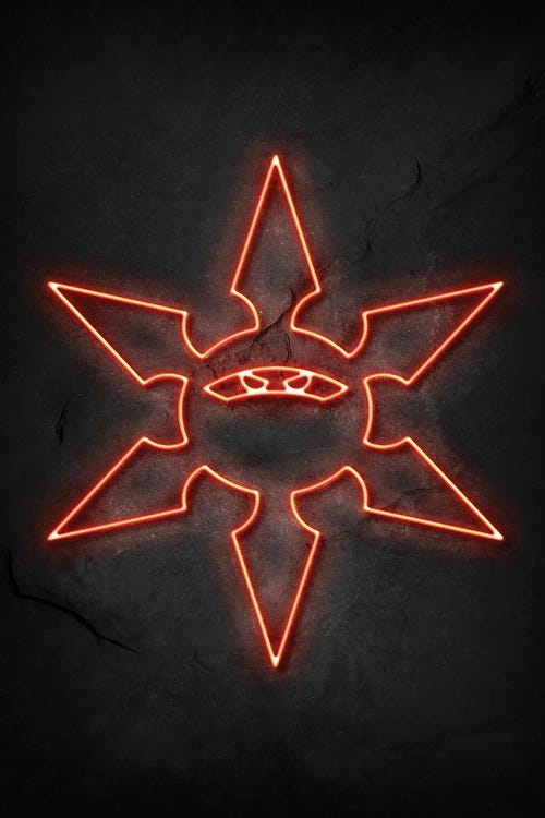 Shuriken Red Neon