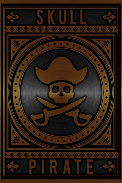 Abstract Photography: Skull Pirate Golden by Durro Art