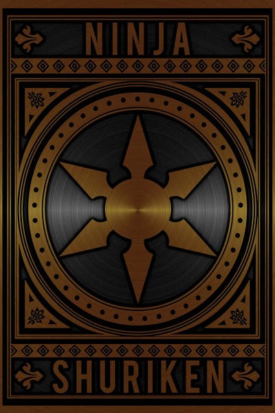 Ninjas: Ninja Shuriken Golden by Durro Art