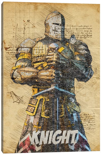 Knight Vintage Canvas Art Print - For Honor
