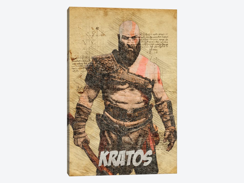 Kratos Vintage by Durro Art 1-piece Canvas Print