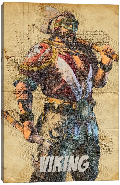 Viking Vintage Canvas Art Print - Assassin's Creed