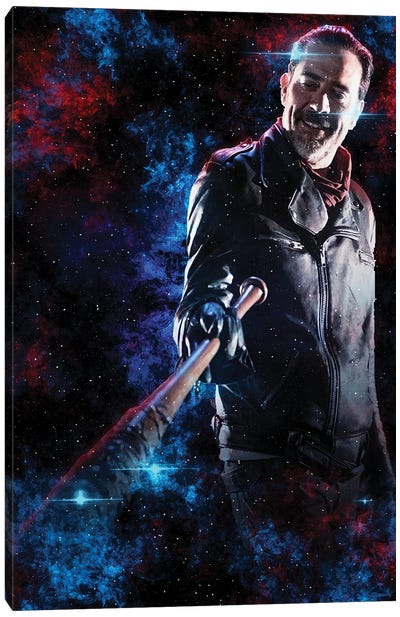 Negan Lucille Nebula Canvas Art Print - The Walking Dead