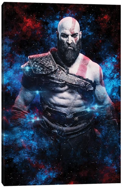 Kratos Nebula Canvas Art Print - Other Video Game Characters