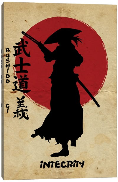 Bushido Integrity Canvas Art Print - Warrior Art