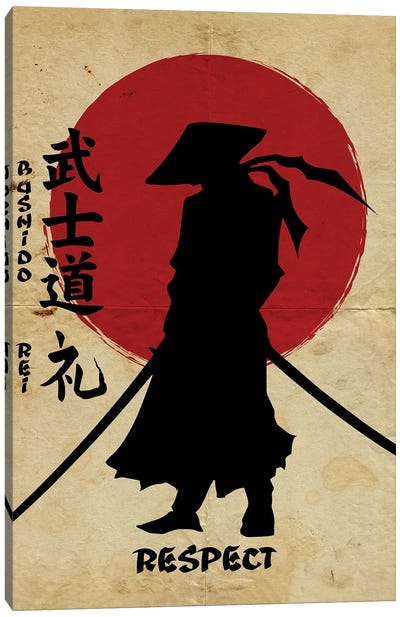 Bushido Respect Canvas Art Print - Samurai