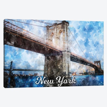 New York Canvas Print #DUR842} by Durro Art Canvas Print