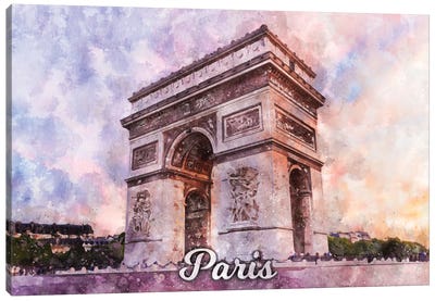 Paris II Canvas Art Print - Arc de Triomphe