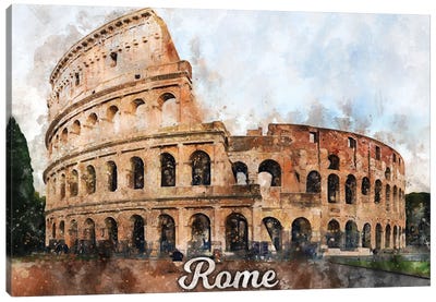 Rome Canvas Art Print - The Colosseum