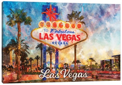 Las Vegas Canvas Art Print - Durro Art