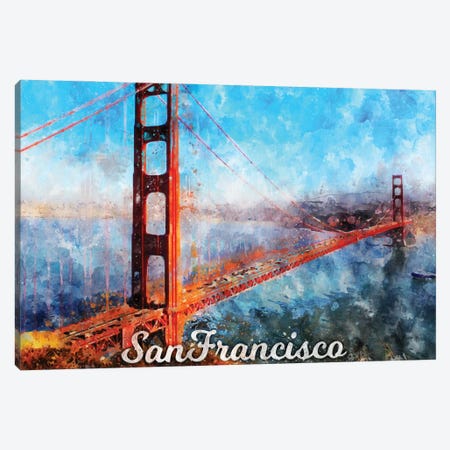 San Francisco Canvas Print #DUR853} by Durro Art Canvas Art
