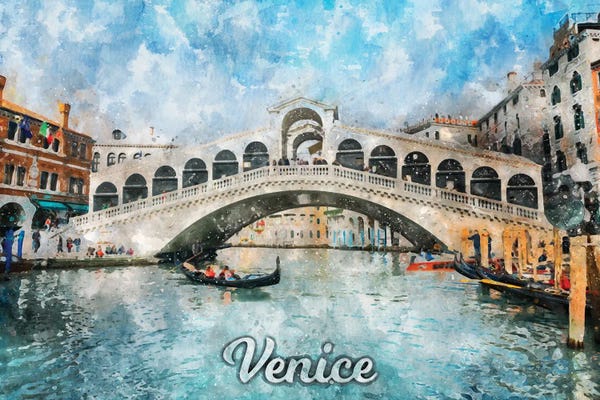 Rialto Bridge: Venice by Durro Art