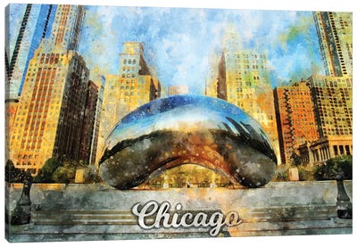 Chicago Canvas Art Print - Cloud Gate (The Bean)