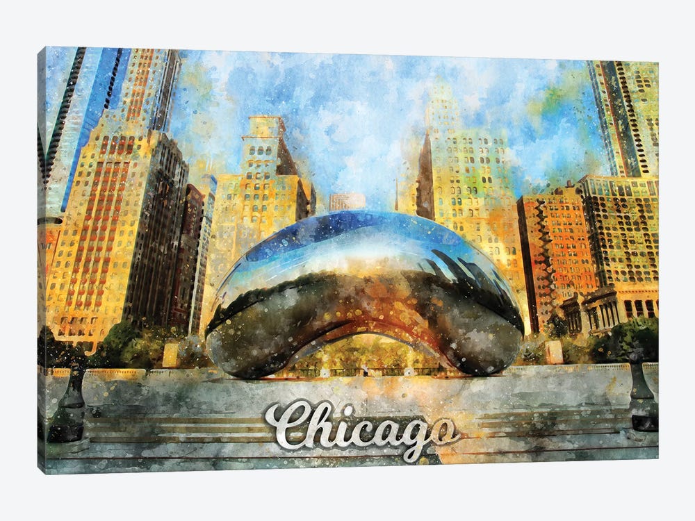 Chicago by Durro Art 1-piece Canvas Wall Art