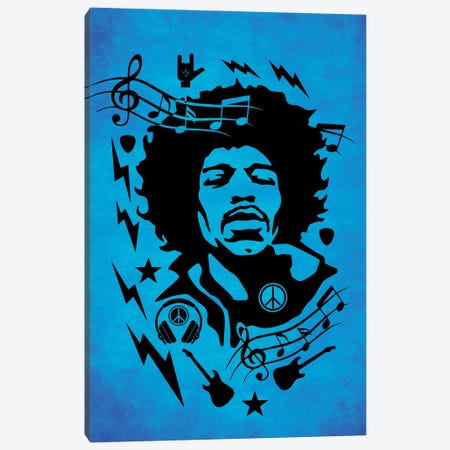 Hendrix Blue Canvas Print #DUR859} by Durro Art Canvas Artwork