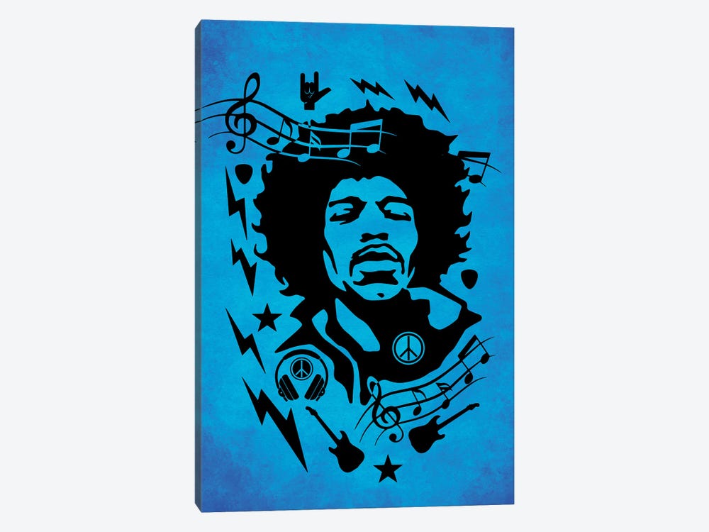 Hendrix Blue by Durro Art 1-piece Canvas Print