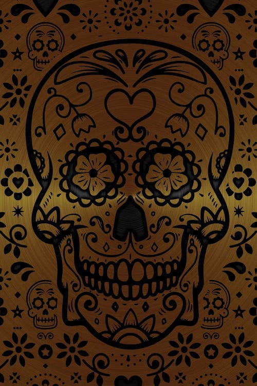 Gold Sugar Skull