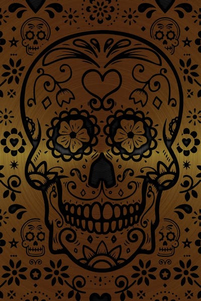 Gold Sugar Skull