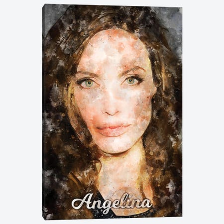 Angelina Watercolor Canvas Print #DUR874} by Durro Art Canvas Art Print