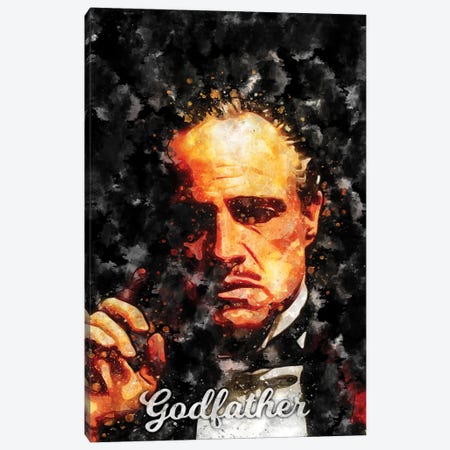 Godfather II Watercolor Canvas Print #DUR881} by Durro Art Canvas Art Print