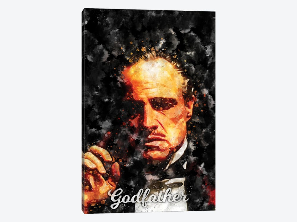 Godfather II Watercolor by Durro Art 1-piece Canvas Wall Art