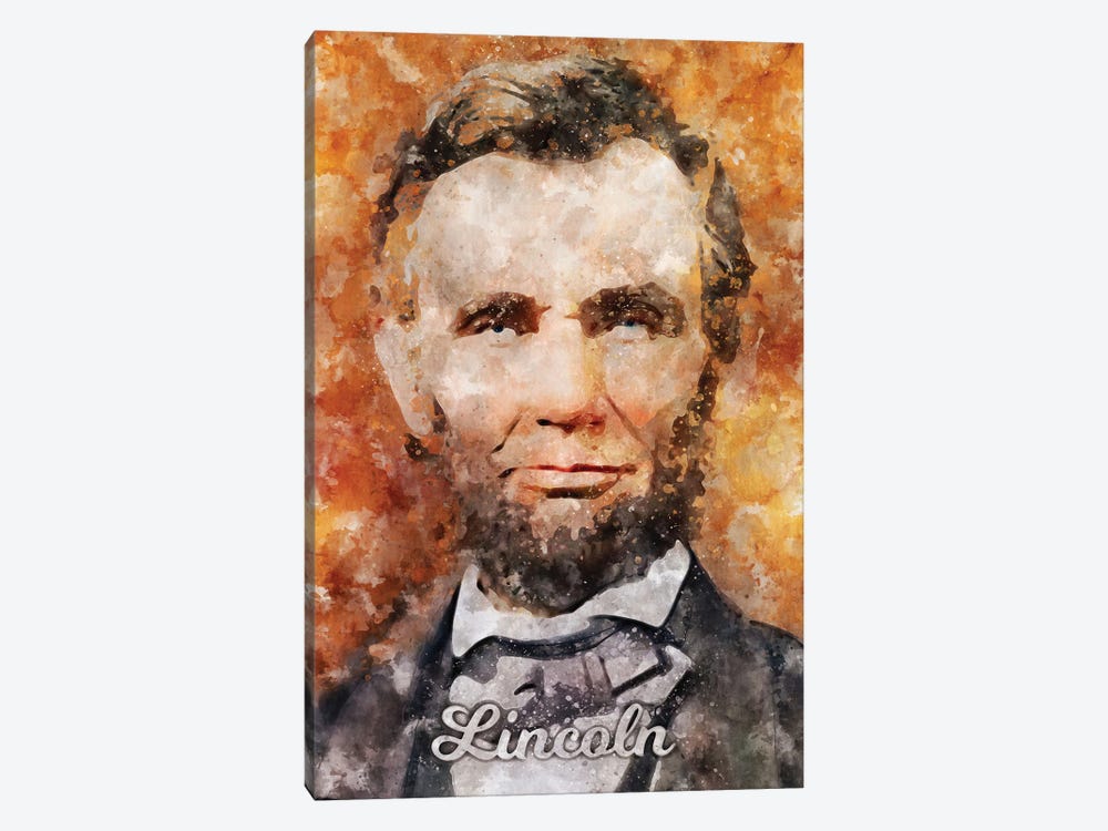 Lincoln Watercolor by Durro Art 1-piece Canvas Wall Art