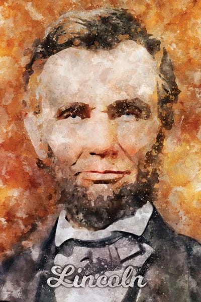 Abraham Lincoln: Lincoln Watercolor by Durro Art