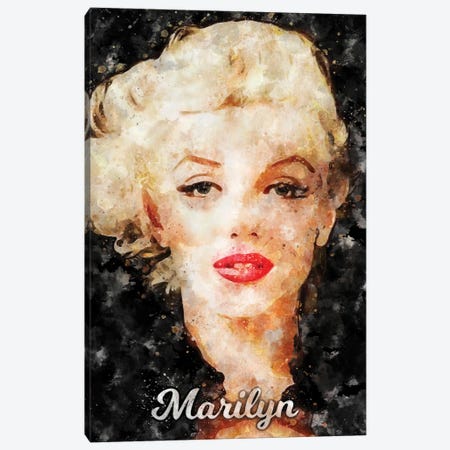 Marilyn II Watercolor Canvas Print #DUR885} by Durro Art Canvas Art