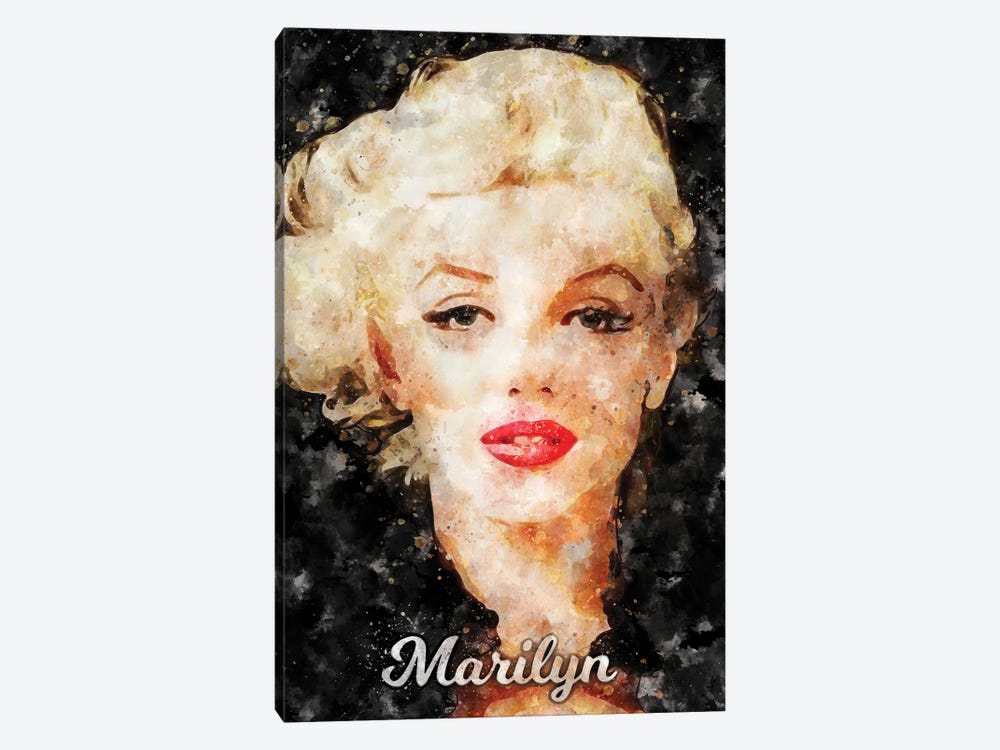 Marilyn II Watercolor by Durro Art 1-piece Canvas Art