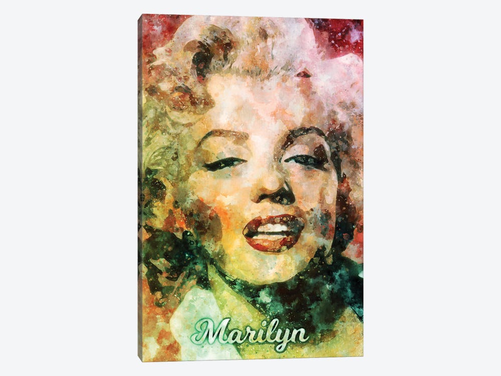 Marilyn Watercolor by Durro Art 1-piece Canvas Art Print