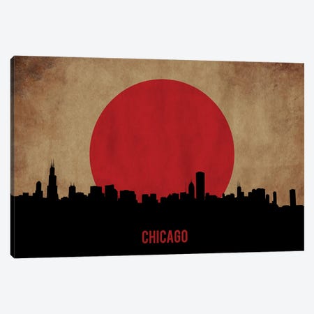 Chicago Skyline Canvas Print #DUR899} by Durro Art Canvas Art