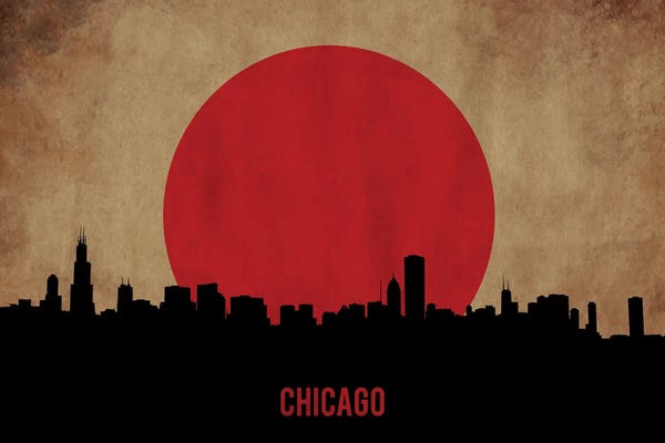 Chicago Skylines: Chicago Skyline by Durro Art