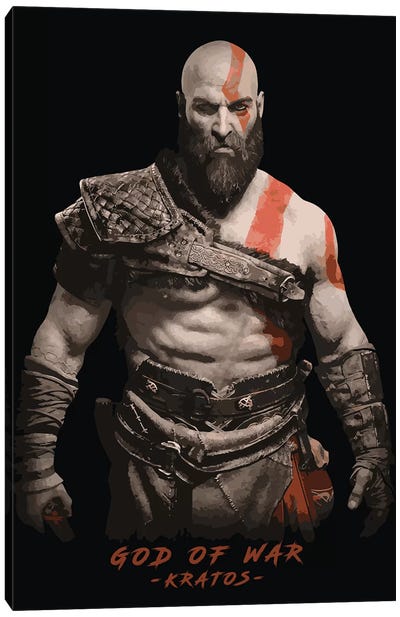 God Of War Kratos Canvas Art Print - Other Video Game Characters