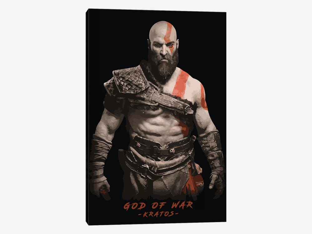God Of War Kratos by Durro Art 1-piece Canvas Wall Art
