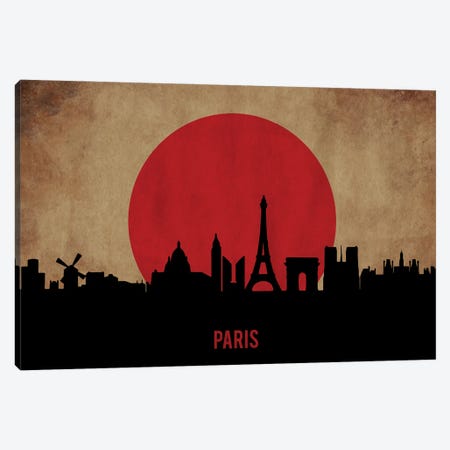 Paris Skyline Canvas Print #DUR902} by Durro Art Canvas Art