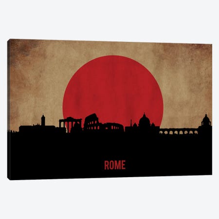 Rome Skyline Canvas Print #DUR903} by Durro Art Canvas Artwork