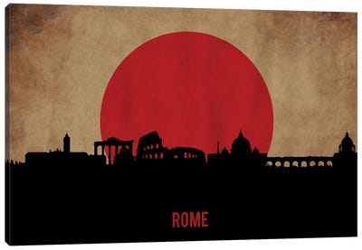 Rome Skyline Canvas Art Print - Rome Skylines