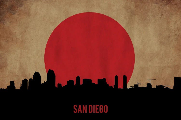 San Diego Skyline by Durro Art wall art