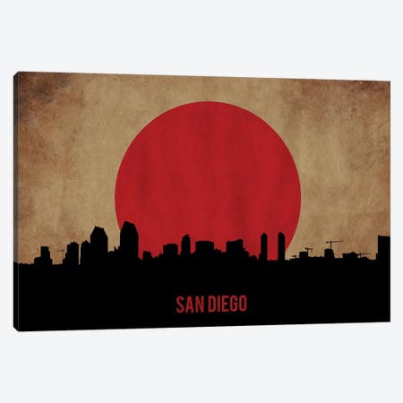 San Diego Skyline Canvas Print #DUR904} by Durro Art Art Print