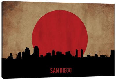 San Diego Skyline Canvas Art Print - San Diego Skylines