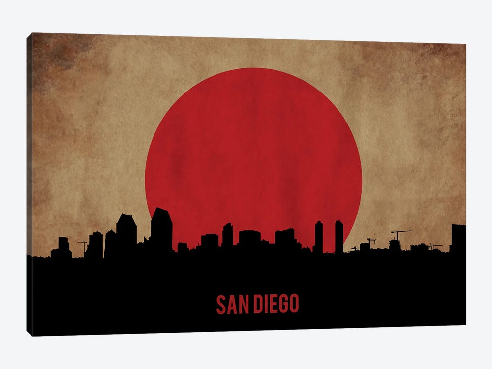 San Diego Skyline by Durro Art 1-piece Canvas Art