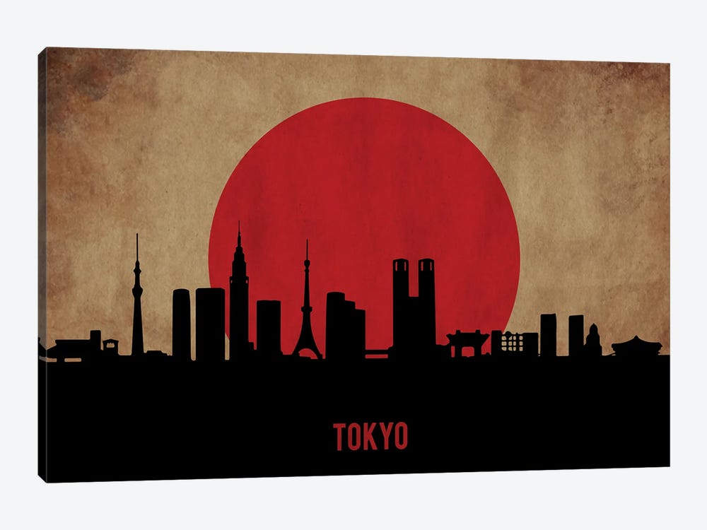 Tokyo Skyline by Durro Art 1-piece Canvas Art