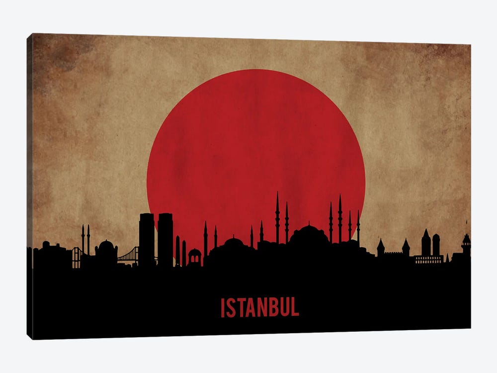 Istanbul Skyline by Durro Art 1-piece Canvas Wall Art