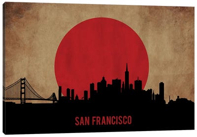 San Francisco Skyline Canvas Art Print - Durro Art