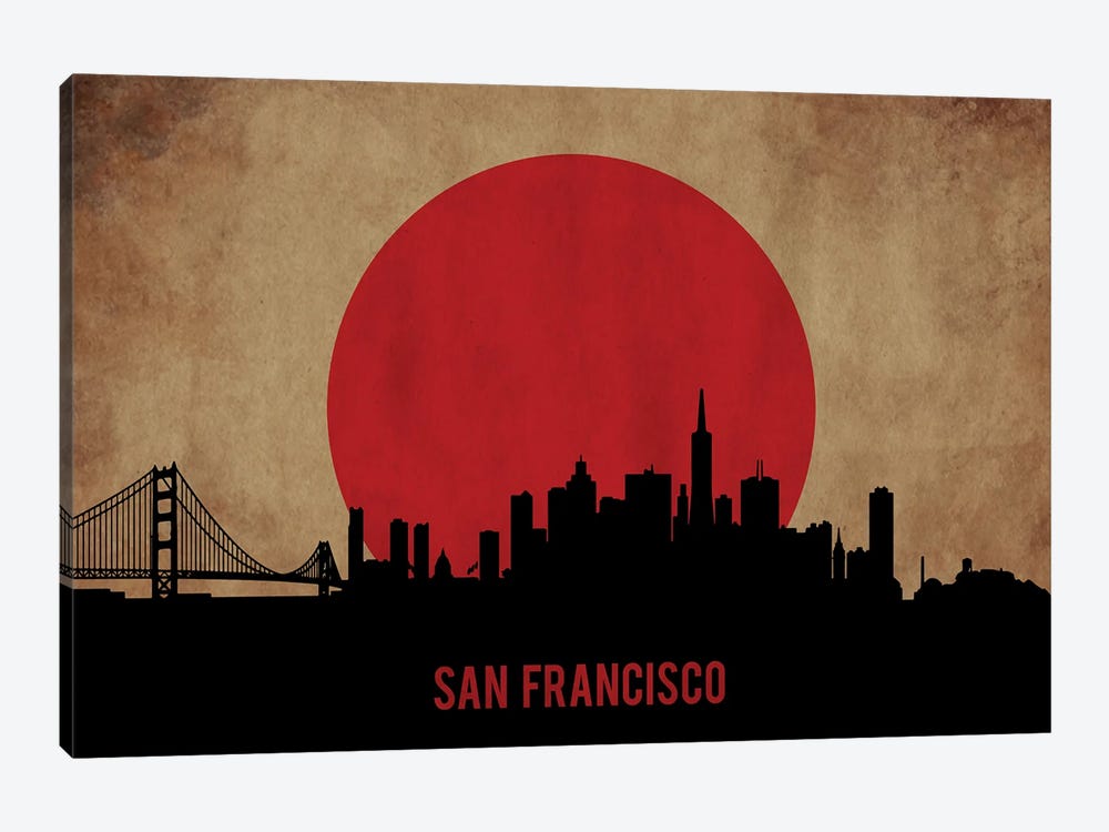 San Francisco Skyline by Durro Art 1-piece Canvas Art Print
